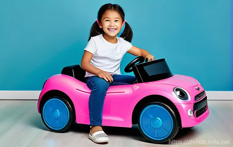 승용완구 코딩 키트 융합 - **Prompt:** A cheerful 7-year-old girl, dressed in a bright pink t-shirt and denim shorts, is sittin...