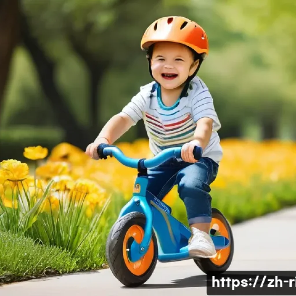 승용완구 초보자용 모델 - **A joyful toddler learning to glide on a balance bike in a sunny park.**
* **Subject:** A hap...